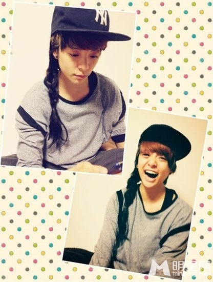 F(x)成员Amber晒长辫萌照 感谢Miss A全情打造