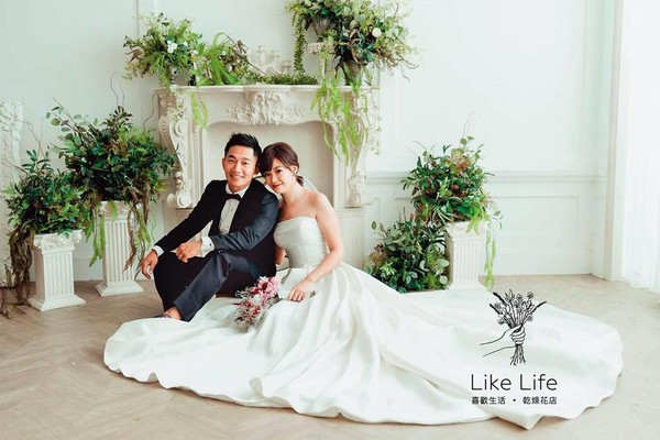 蔡昌宪与老婆结婚照
