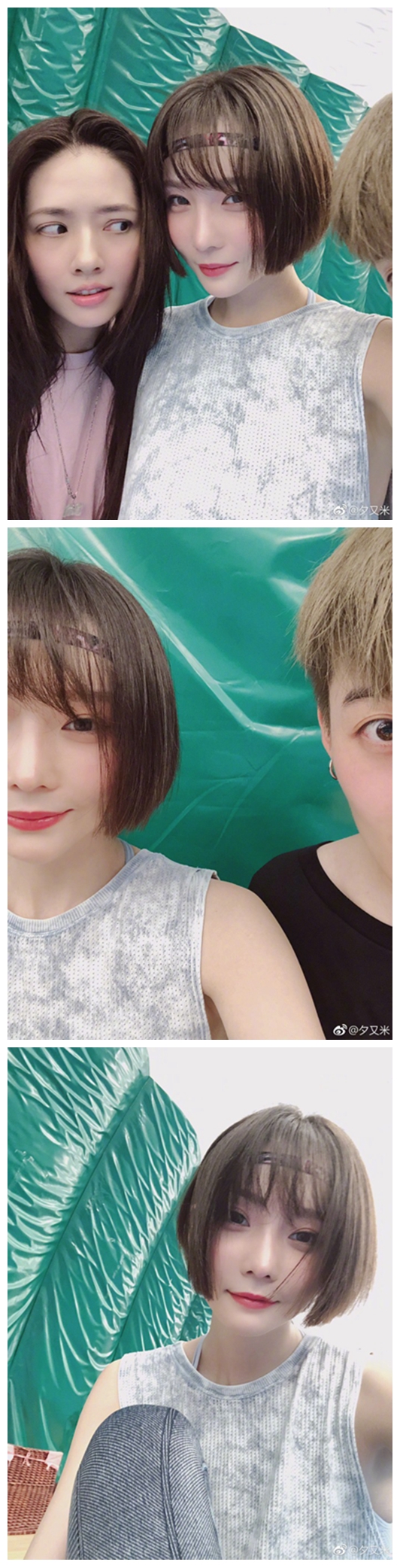 郭碧婷夕又米曾轶可三人运动完后自拍 感情真好