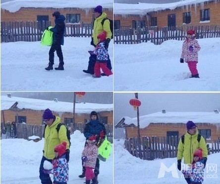 爸爸去哪儿明星父子遇暴风雪 瑟瑟发抖惹人怜