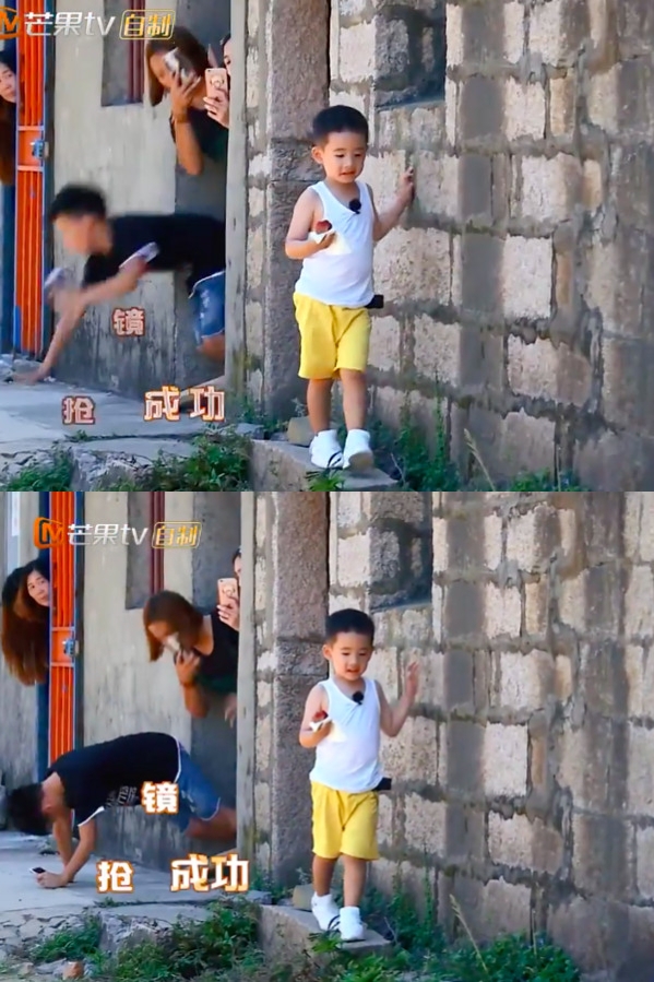 陈小春儿子太萌了！可爱的模样被当地居民围观抢拍照