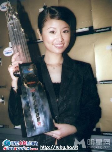 1999年香港新城劲爆颁奖典礼林心如获最佳新人铜奖_图-3