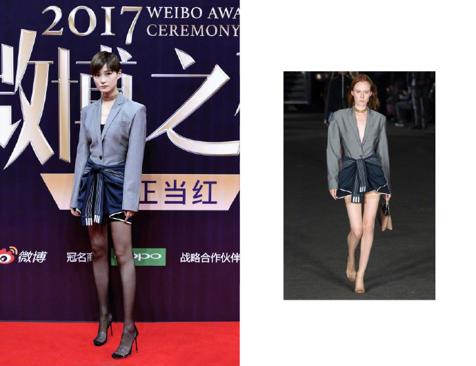 李宇春穿别致黑色旗袍出席微博之夜获“年度国际影响力艺人”_图-1