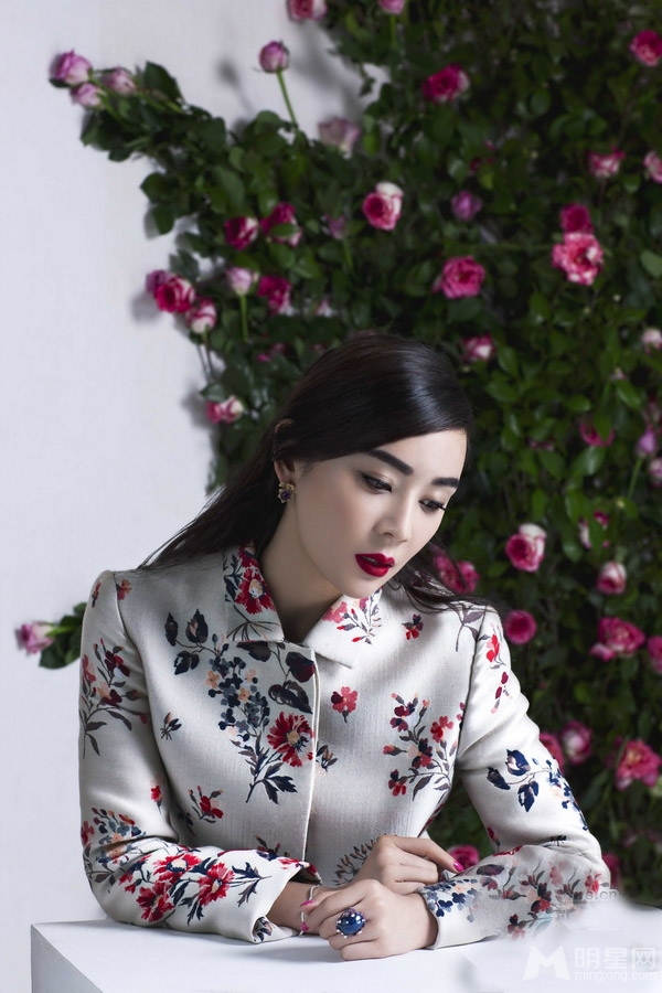 袁姗姗变玫瑰美人烈焰红唇尽显魅惑_图-4