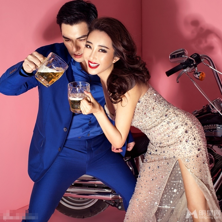 严屹宽杜若溪时尚写真演绎啤酒炸鸡夫妻_图-2