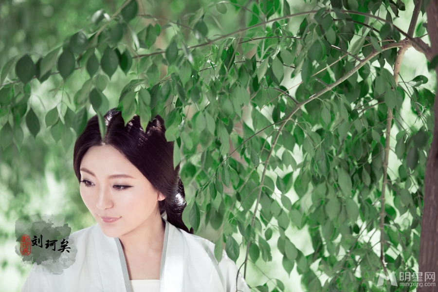 歌手刘珂矣汉服写真演绎古典雅淡中国风_图-10