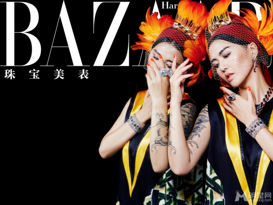 谭维维另类珠宝写真绚丽色彩极致美幻_图-5