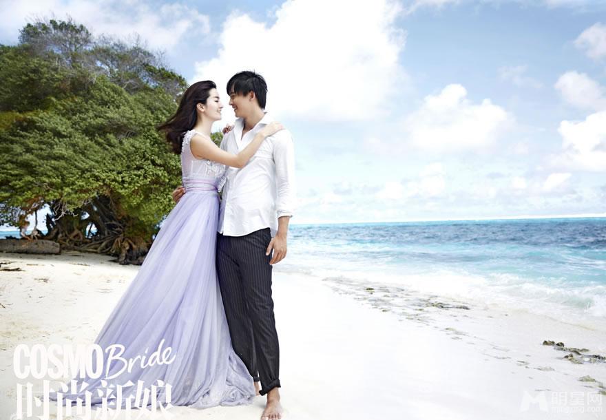李佳航李晟浪漫婚纱照深情相望甜蜜升级_图-3