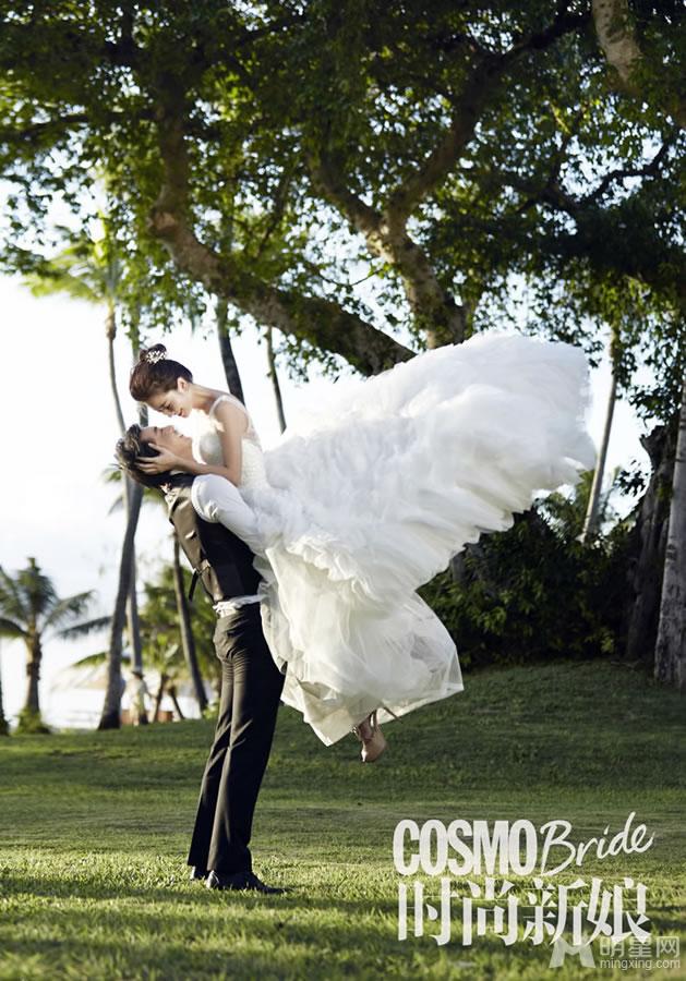 李佳航李晟浪漫婚纱照深情相望甜蜜升级_图-1