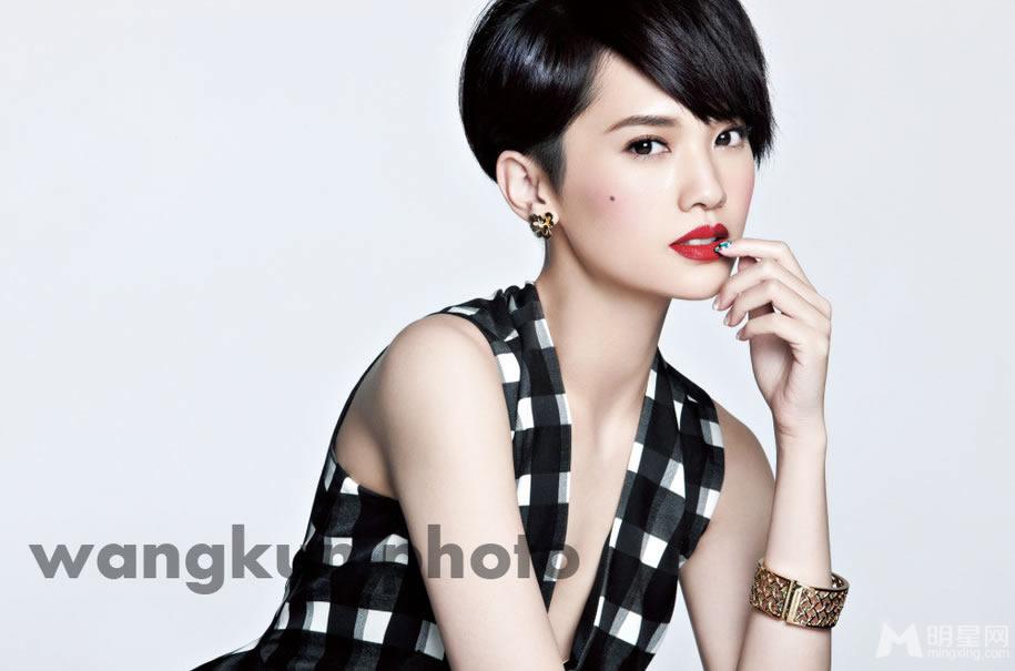 杨丞琳最新时尚短发写真甜美教主变身优雅御姐_图-5