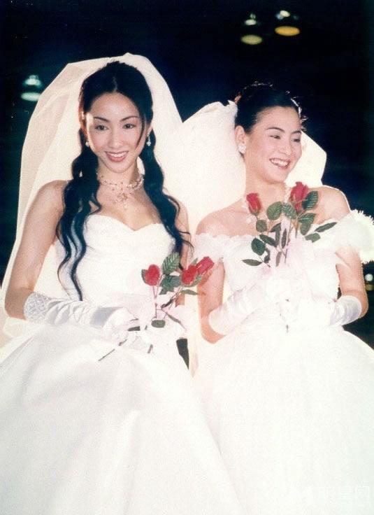 张柏芝黎姿昔日婚纱照女神美艳动人_图-3