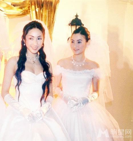 张柏芝黎姿昔日婚纱照女神美艳动人_图-1