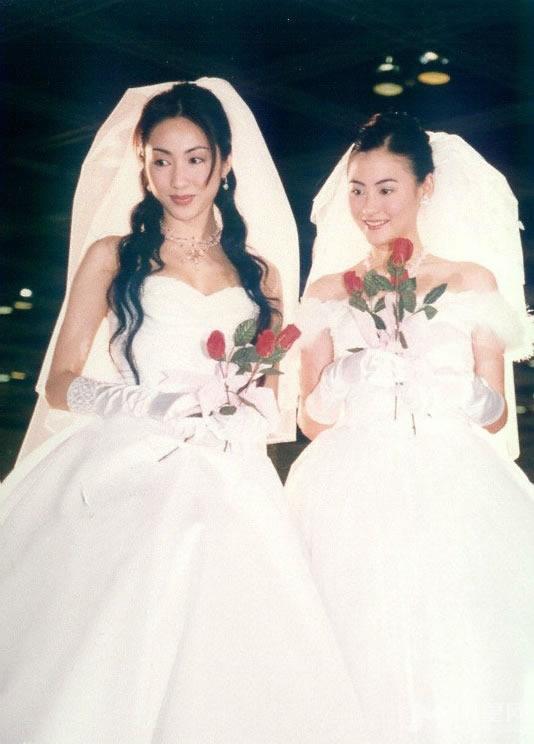 张柏芝黎姿昔日婚纱照女神美艳动人_图-2