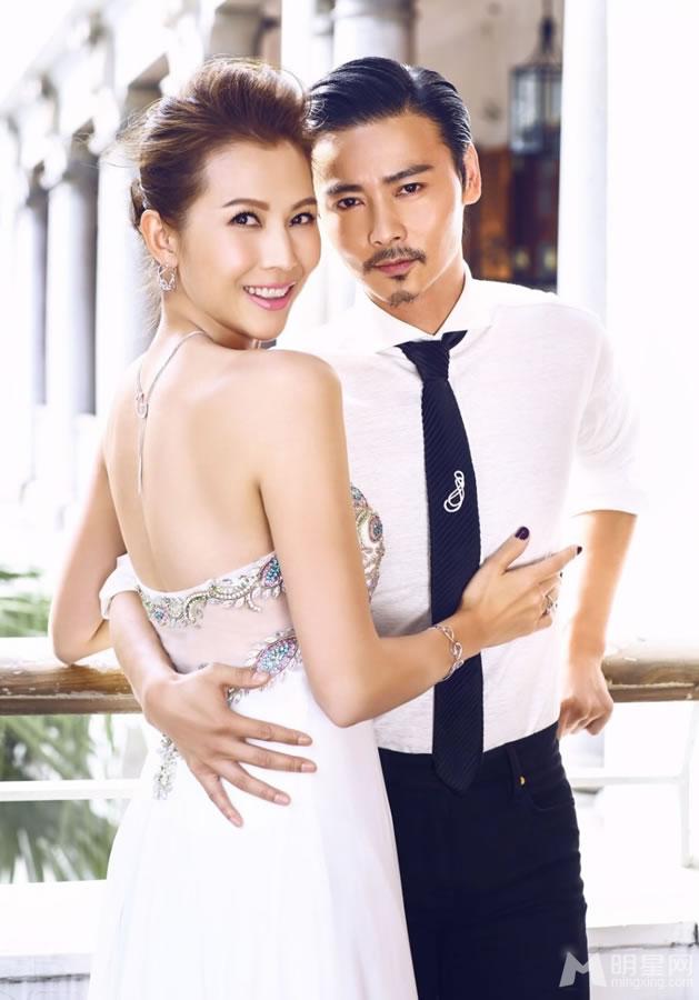 蔡少芬张晋甜蜜秀恩爱拍摄时尚大片俏皮且甜蜜_图-1