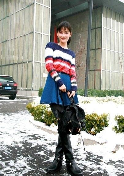 袁姗姗户外写真清晰淡雅唯美_图-5
