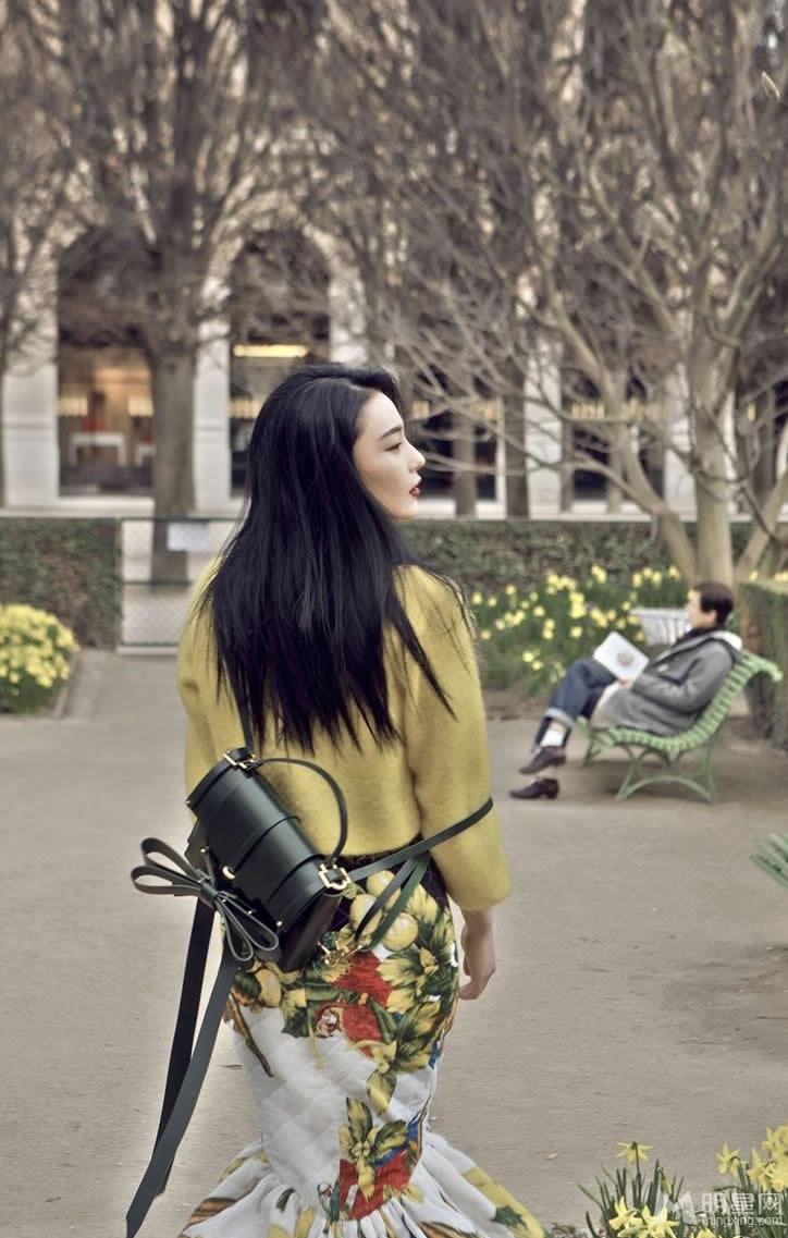 张馨予春日写真娇俏公主范风格引人侧目_图-6