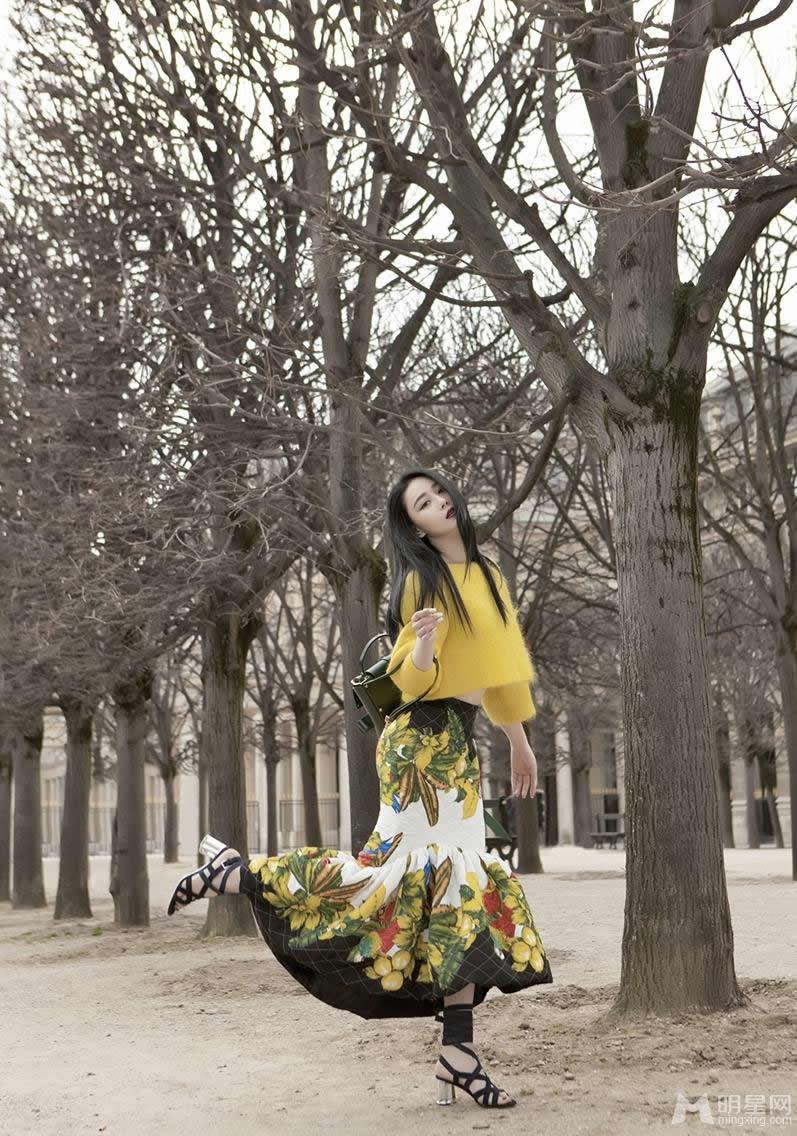 张馨予春日写真娇俏公主范风格引人侧目_图-4