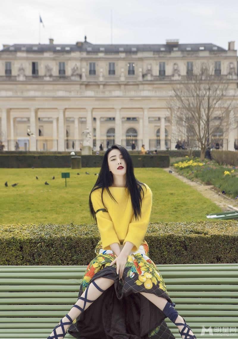 张馨予春日写真娇俏公主范风格引人侧目_图-7