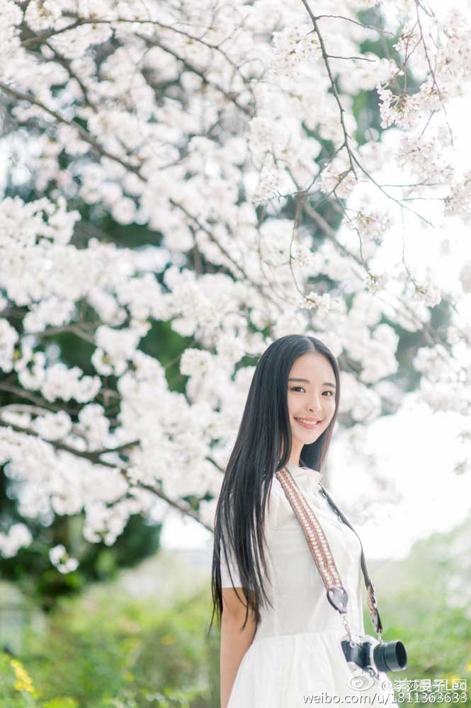 武大再现全能女神李莎旻子樱花写真完胜黄灿灿_图-4