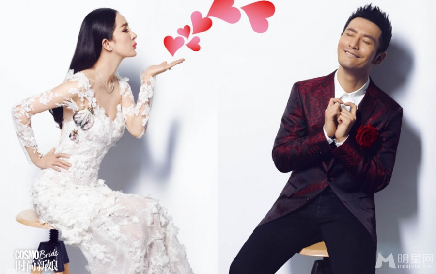 黄晓明杨幂拍摄婚纱大片俊男美女玩壁咚_图-4