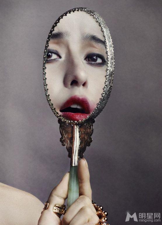 范冰冰复古妆容VOGUE杂志高清写真_图-4