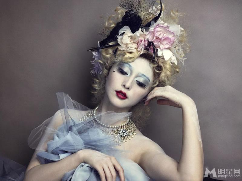 范冰冰复古妆容VOGUE杂志高清写真_图-5