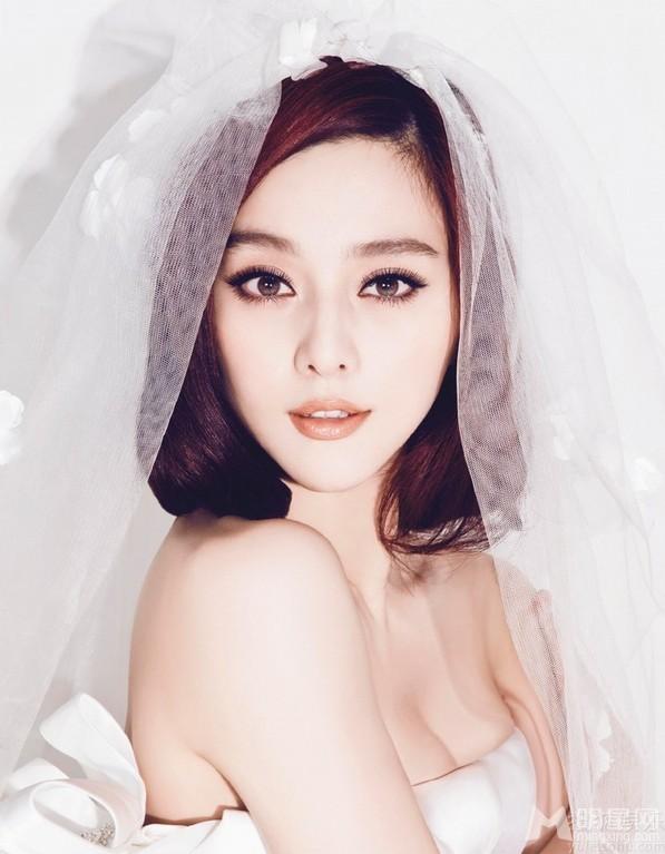 范冰冰黄觉《时尚新娘》写真亲切贴面不惧绯闻_图-9