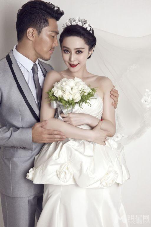 范冰冰金夫人婚纱写真第一弹酥胸外露展曼妙身姿_图-1