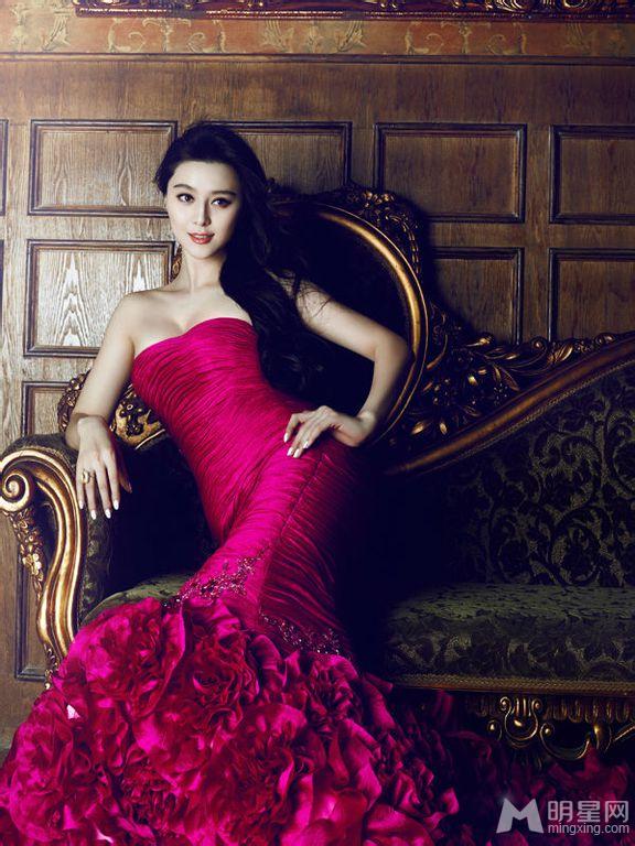 范冰冰金夫人婚纱写真第二弹酥胸外露展曼妙身姿_图-10