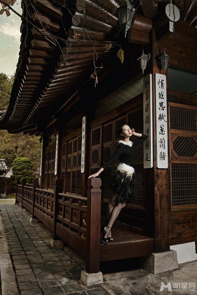 高圆圆《时尚芭莎》2011年1月复古造型惊艳又迷人_图-4