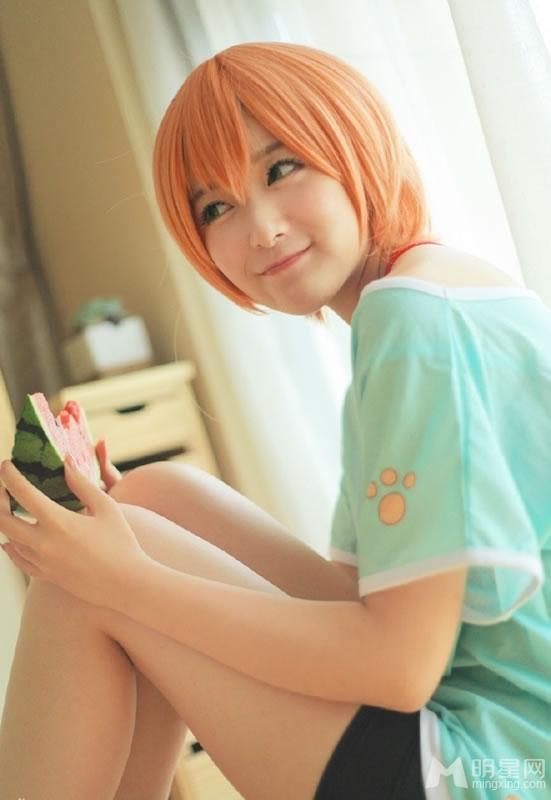 徐娇Cosplay星空凛粉嫩俏皮萌萌达_图-3