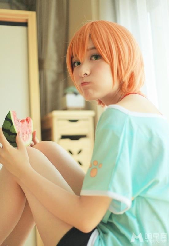 徐娇Cosplay星空凛粉嫩俏皮萌萌达_图-4