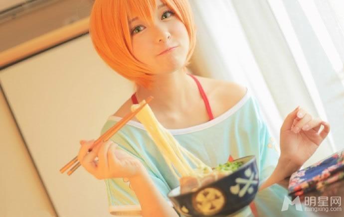 徐娇Cosplay星空凛粉嫩俏皮萌萌达_图-1