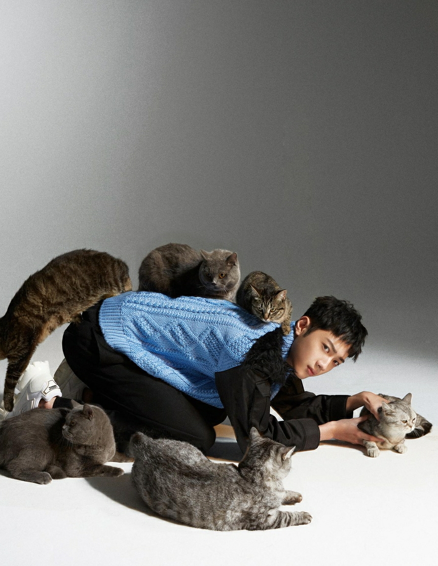 赖冠霖写真出炉猫系少年温柔优雅_图-1
