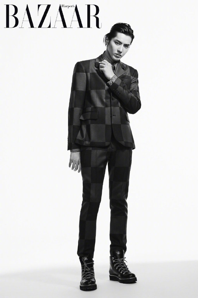 吴亦凡湿发造型写真展现复古雅痞魅力_图-4