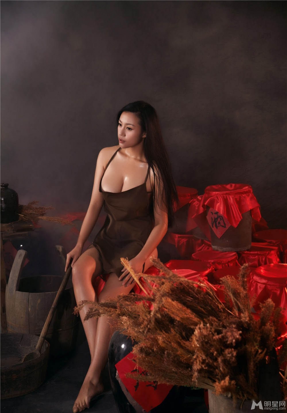 嫩模苏梓玲最新大片大尺度诠释酒娘_图-14