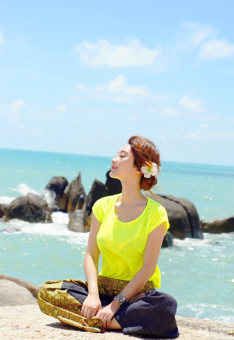 柳岩苏梅岛海滩唯美写真全集性感小清新_图-8