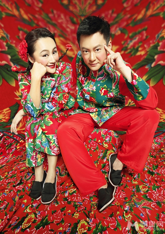 王斑曹颖新年写真化身东北二人转_图-5