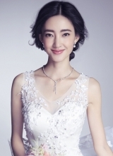 王丽坤浪漫婚纱写真气质清新笑靥迷人