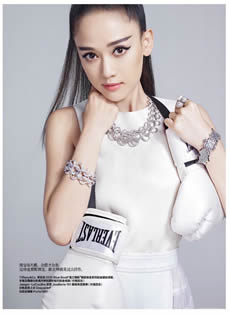 陈乔恩《时尚芭莎》最新写真大片被封运动女...