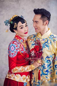 钟丽缇张伦硕中式婚纱照曝光这是爱情最美的样子