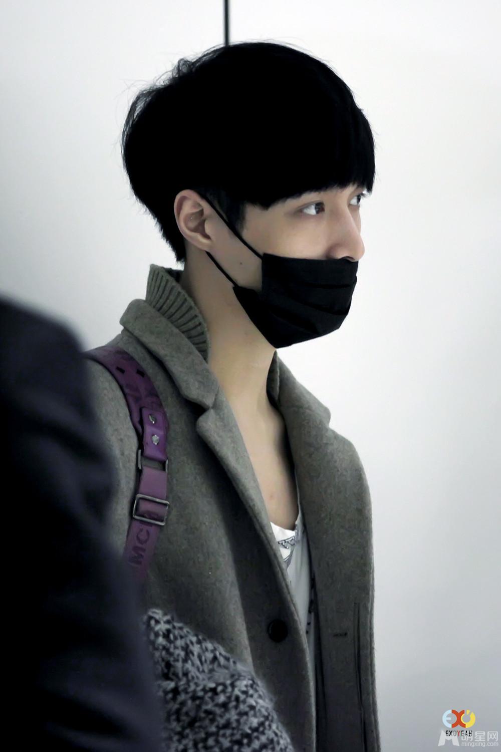 EXO张艺兴2014年12月机场写真韩国赴香港时尚帅气_图-10