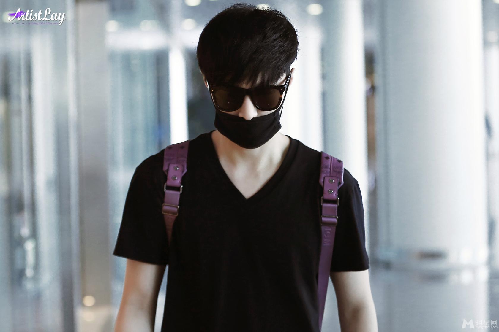 EXO张艺兴2014年10月深圳飞韩国帅气有型_图-23