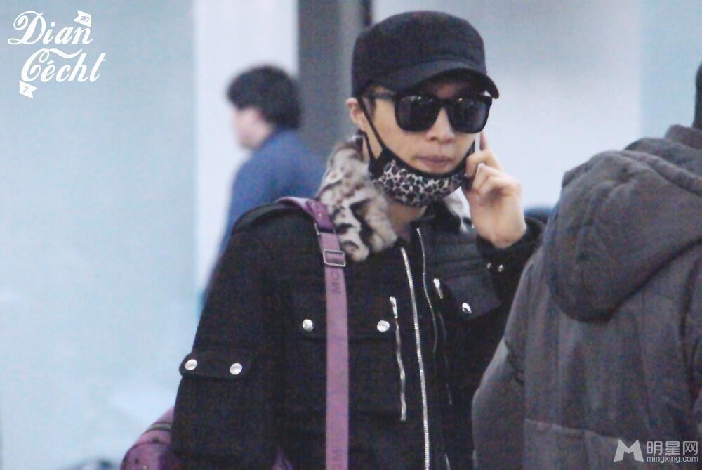 EXO张艺兴2014年2月长沙返回韩国帅气亮相机场_图-23