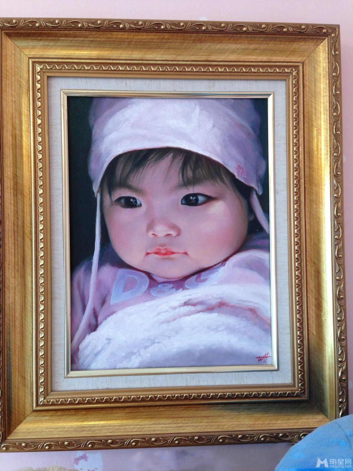 王诗龄6岁生日爷爷作肖像油画见证成长_图-1