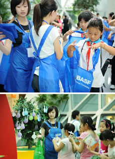 倪妮2008年参加公益活动BASF小小化学家志愿...