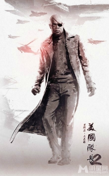 粉丝制作水墨画风版美国队长2宣传照_图-4