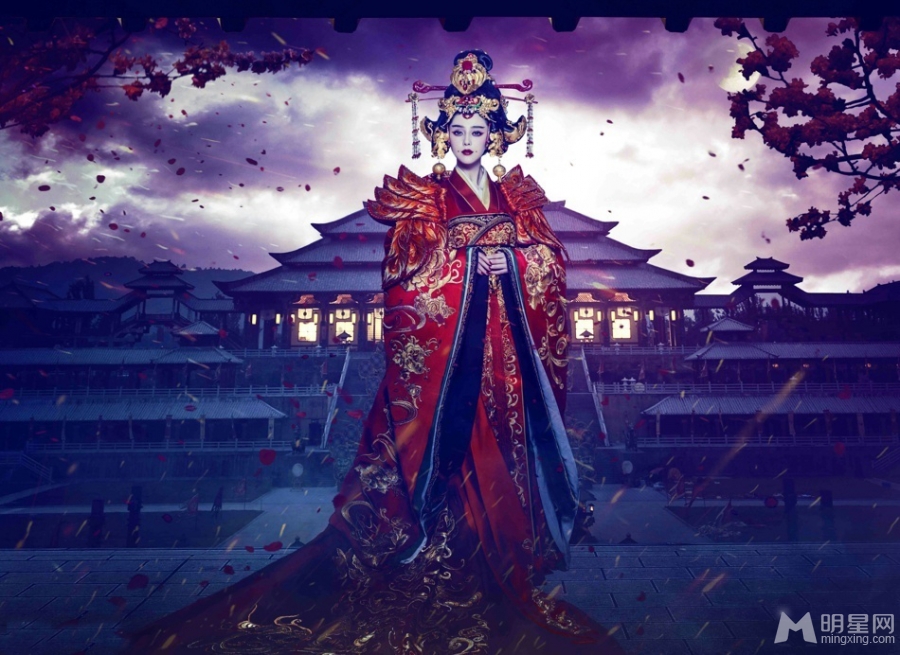 武则天人物海报范冰冰红袍加身气场强大_图-2