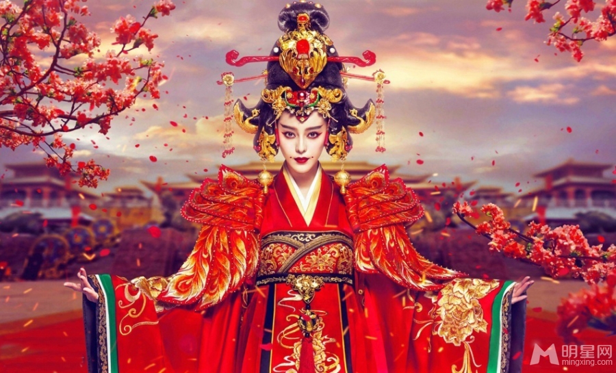 武则天人物海报范冰冰红袍加身气场强大_图-4