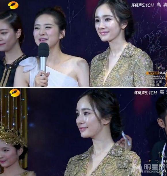 杨幂2014金鹰节图片金色长裙夺人眼目_图-9